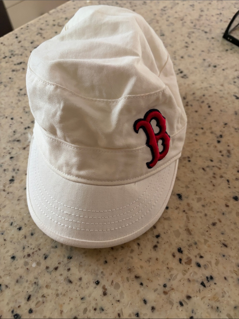 Red Sox Heritage White Kids Cap with Red and Black 'B' Patch
